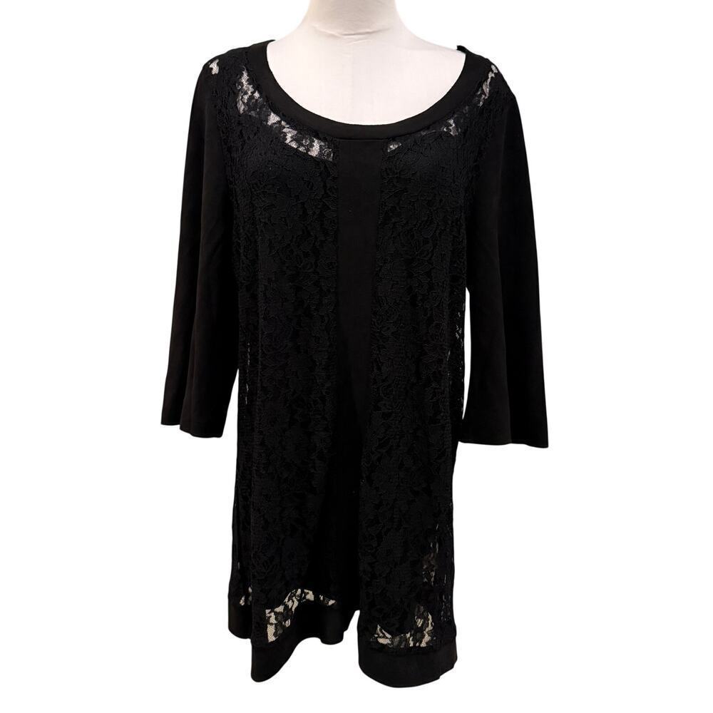Simply Noelle Lace Up Back Tunic Mini Dress XL Whimsigoth Corset Back Witchy - Picture 2 of 11